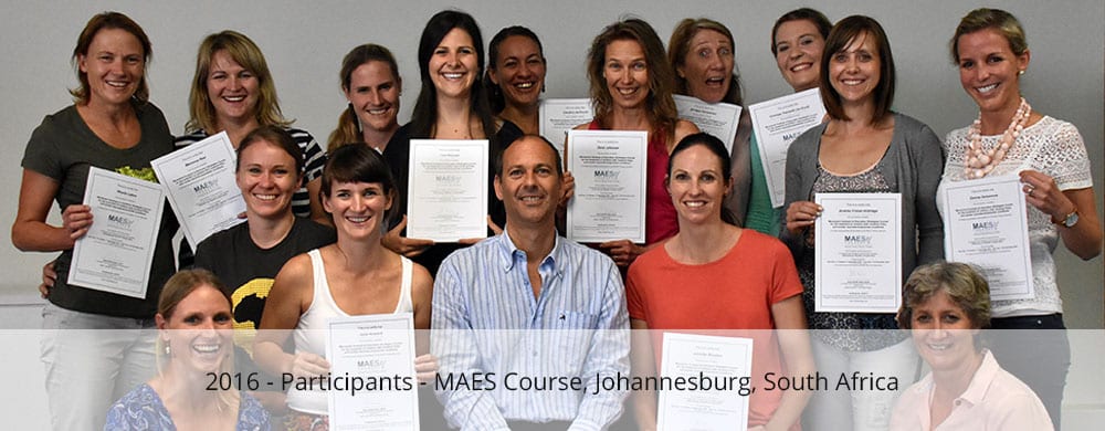 maes therapy course participants johannesburg south africa