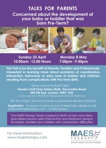 CP Preterm Talks MAES Therapy April & May 2017 