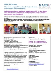 specialist MAES Course for paediatric therapists treating Cerebral Palsy in Poland