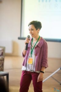 Rozália Apró presenting M.A.E.S. Therapy - Connecting Therapies Conference, Romania 2018