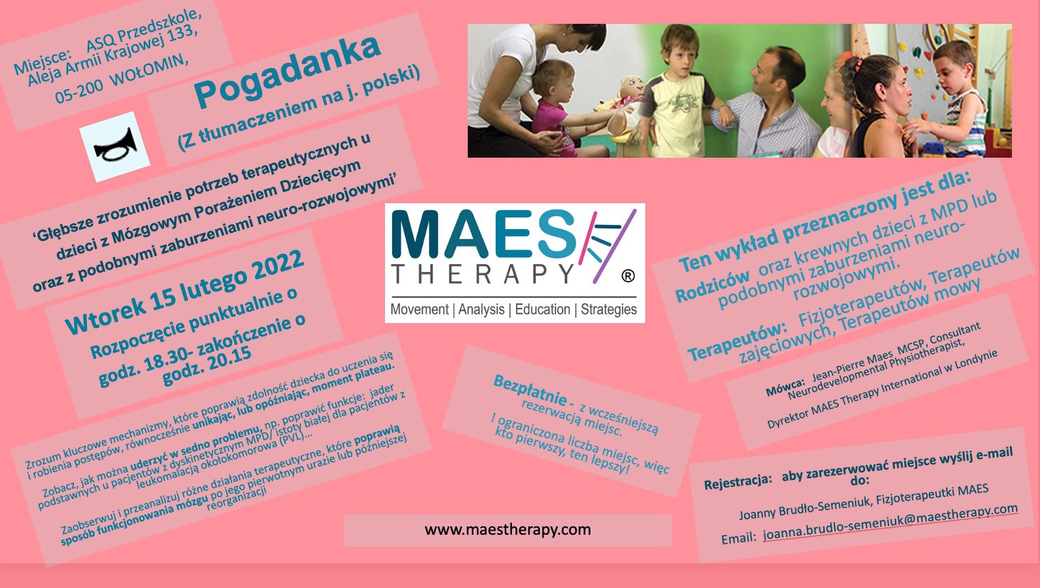 MAES Seminar for Parents of Children with CP - Warsaw Feb. 2022