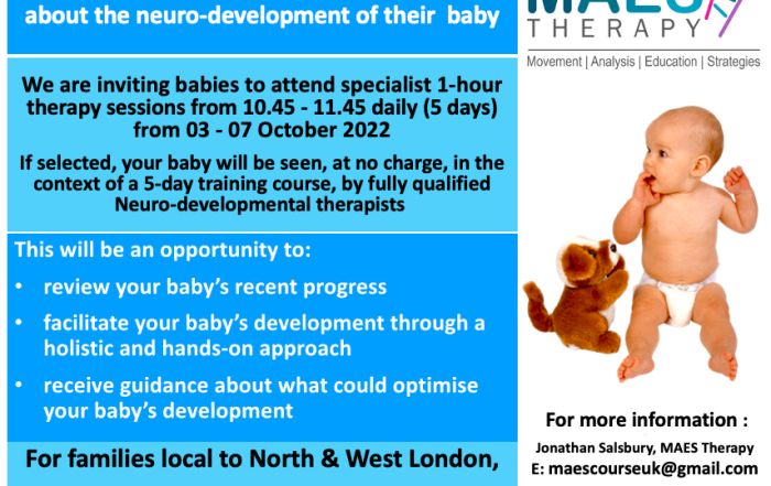 For parents who have significant concerns about the neuro-development of their baby - MAES Therapy
