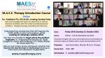 MAES Introduction Course Online - 20 & 21 October 2023