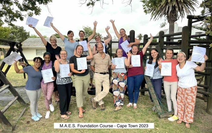 Participants with Certificates MAES Foundation Course Cape Town 2023